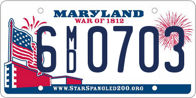 MD license plate 6MD0703