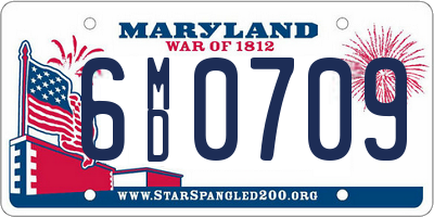 MD license plate 6MD0709