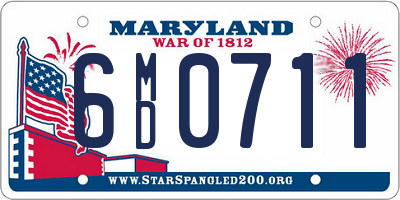 MD license plate 6MD0711