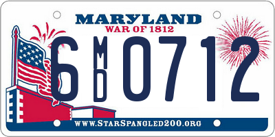 MD license plate 6MD0712