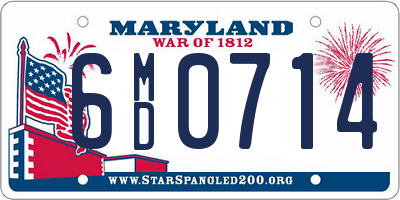 MD license plate 6MD0714