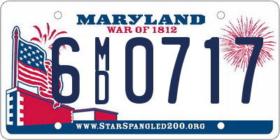MD license plate 6MD0717