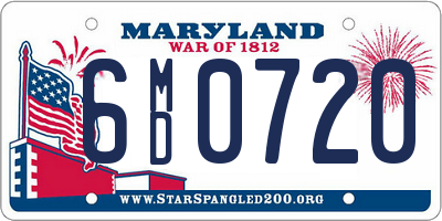 MD license plate 6MD0720