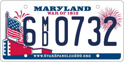 MD license plate 6MD0732