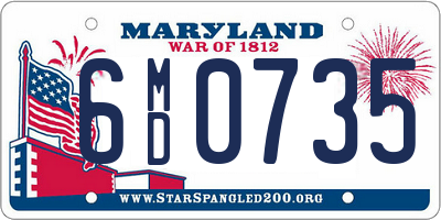 MD license plate 6MD0735
