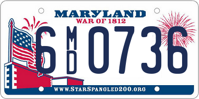 MD license plate 6MD0736