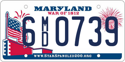 MD license plate 6MD0739