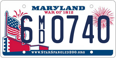 MD license plate 6MD0740