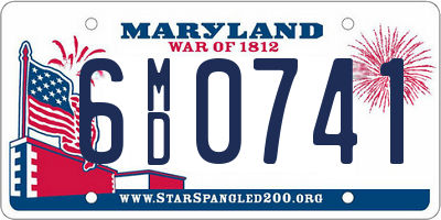 MD license plate 6MD0741