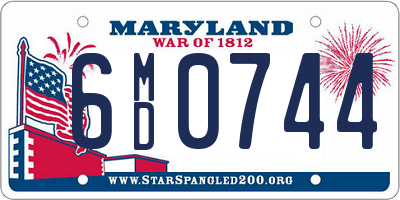 MD license plate 6MD0744