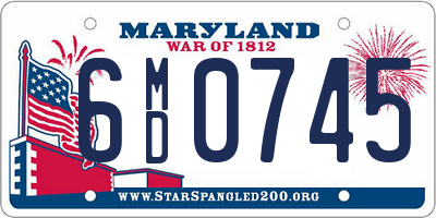 MD license plate 6MD0745