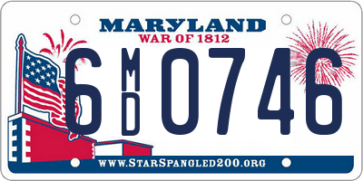 MD license plate 6MD0746