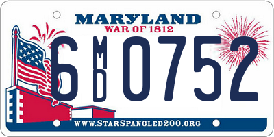 MD license plate 6MD0752