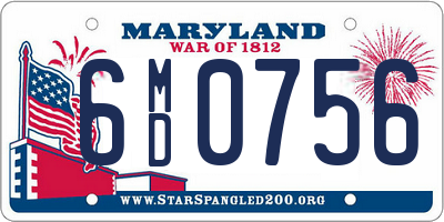 MD license plate 6MD0756