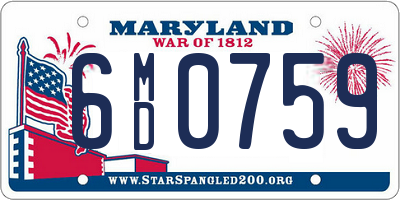 MD license plate 6MD0759