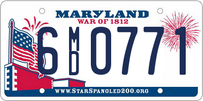 MD license plate 6MD0771