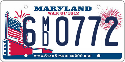 MD license plate 6MD0772