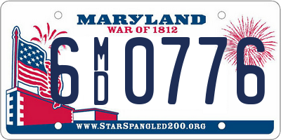 MD license plate 6MD0776