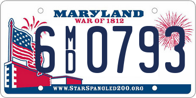 MD license plate 6MD0793