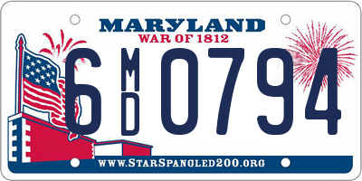 MD license plate 6MD0794