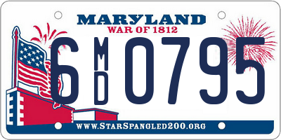 MD license plate 6MD0795