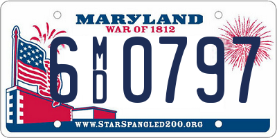 MD license plate 6MD0797