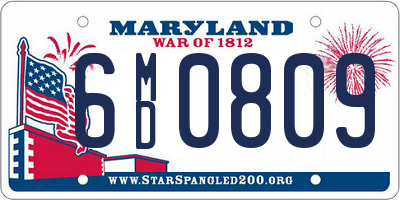 MD license plate 6MD0809