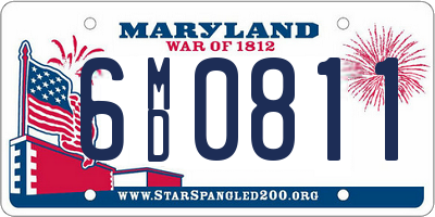 MD license plate 6MD0811
