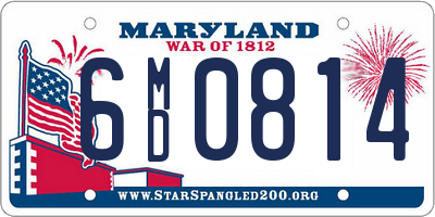 MD license plate 6MD0814