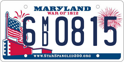 MD license plate 6MD0815