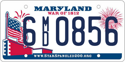 MD license plate 6MD0856