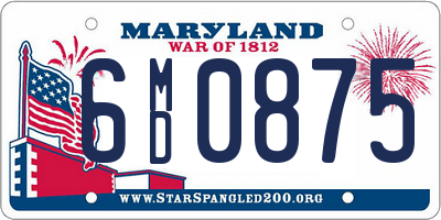 MD license plate 6MD0875