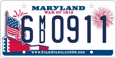 MD license plate 6MD0911