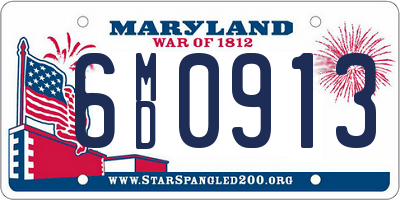 MD license plate 6MD0913