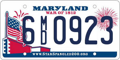 MD license plate 6MD0923