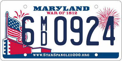 MD license plate 6MD0924