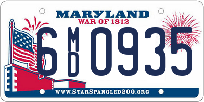 MD license plate 6MD0935