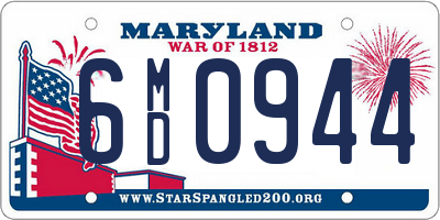 MD license plate 6MD0944