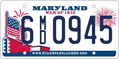 MD license plate 6MD0945