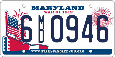 MD license plate 6MD0946