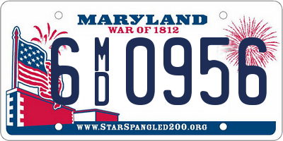 MD license plate 6MD0956