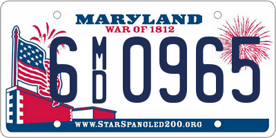 MD license plate 6MD0965