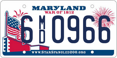 MD license plate 6MD0966