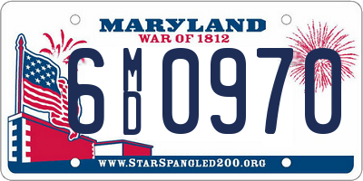 MD license plate 6MD0970