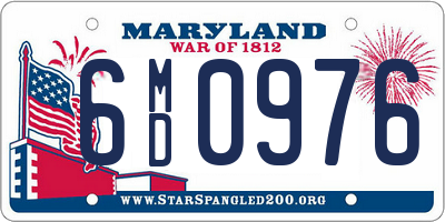 MD license plate 6MD0976