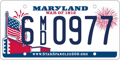 MD license plate 6MD0977