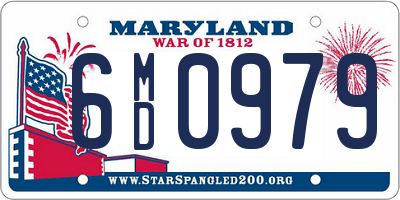 MD license plate 6MD0979