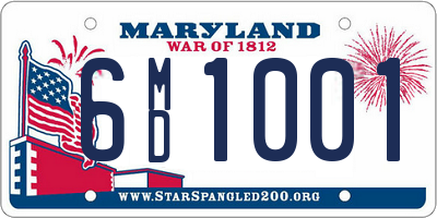 MD license plate 6MD1001