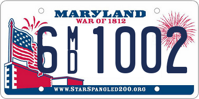 MD license plate 6MD1002