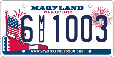 MD license plate 6MD1003